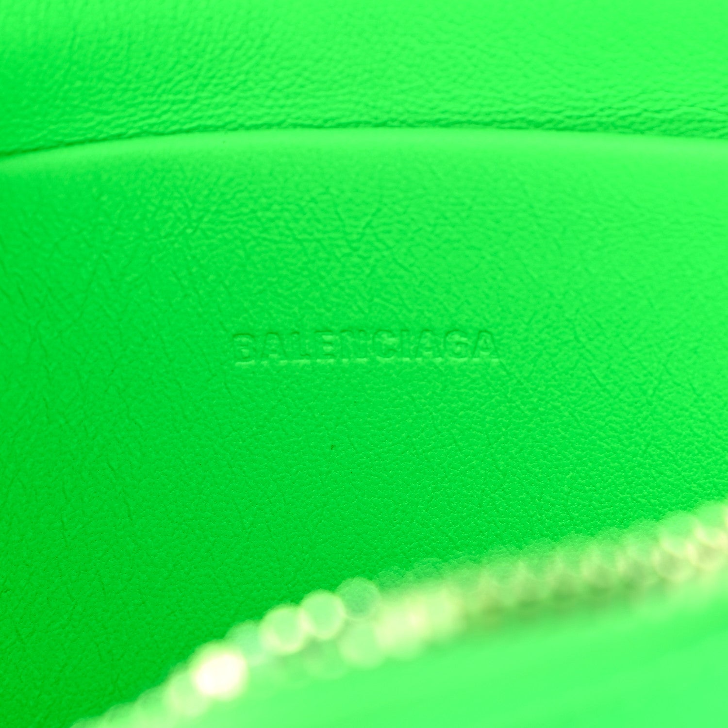 Balenciaga Grained Calfskin Neo Classic Silver Hardware Zip Around Crossbody Fluo Green 6 of 10