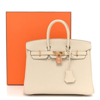 Hermes Togo Birkin 25 Craie 13 of 13