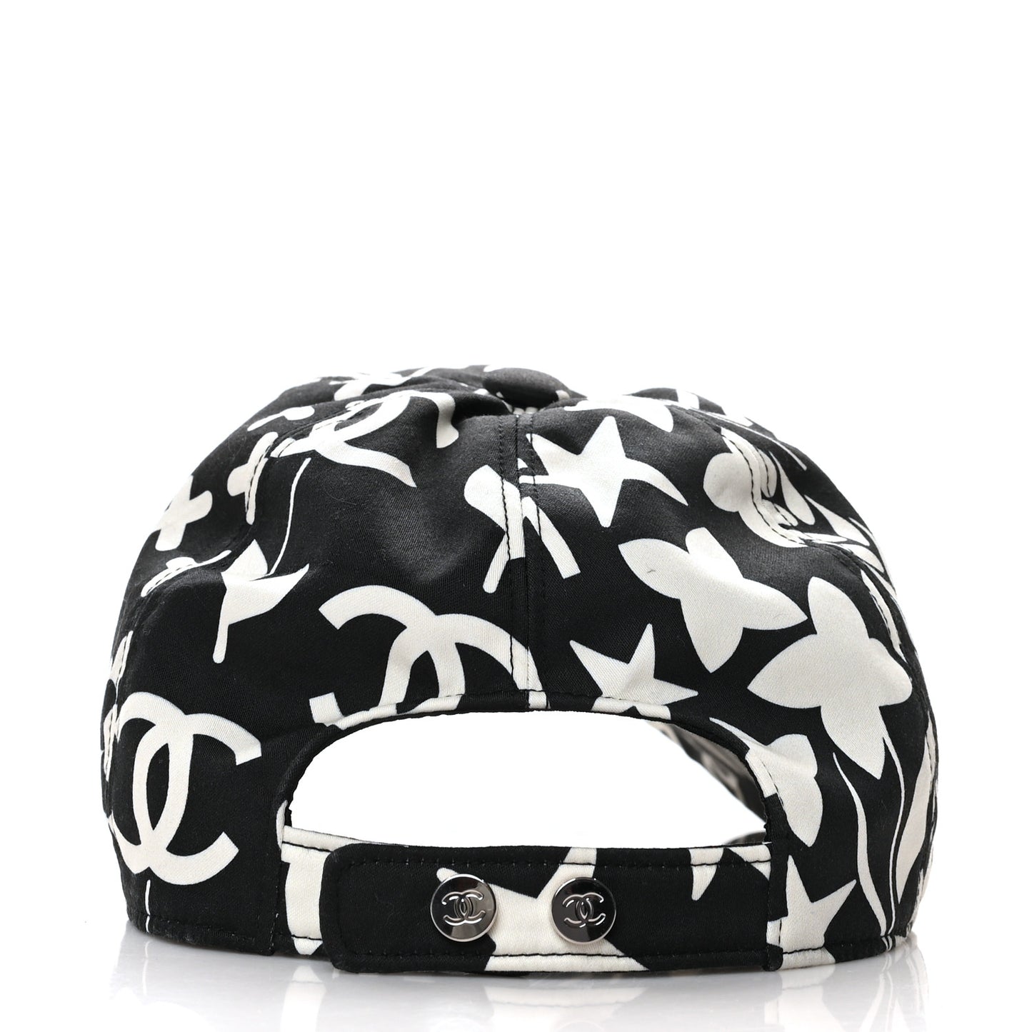 Cotton Cap Hat Black White
