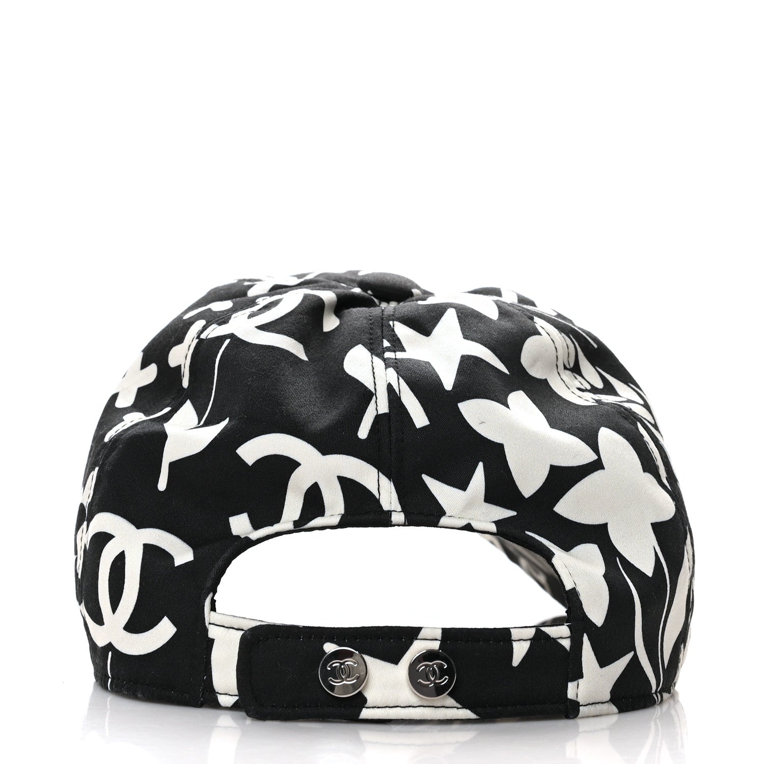 Chanel Cotton Cap Hat Black White 5 of 7