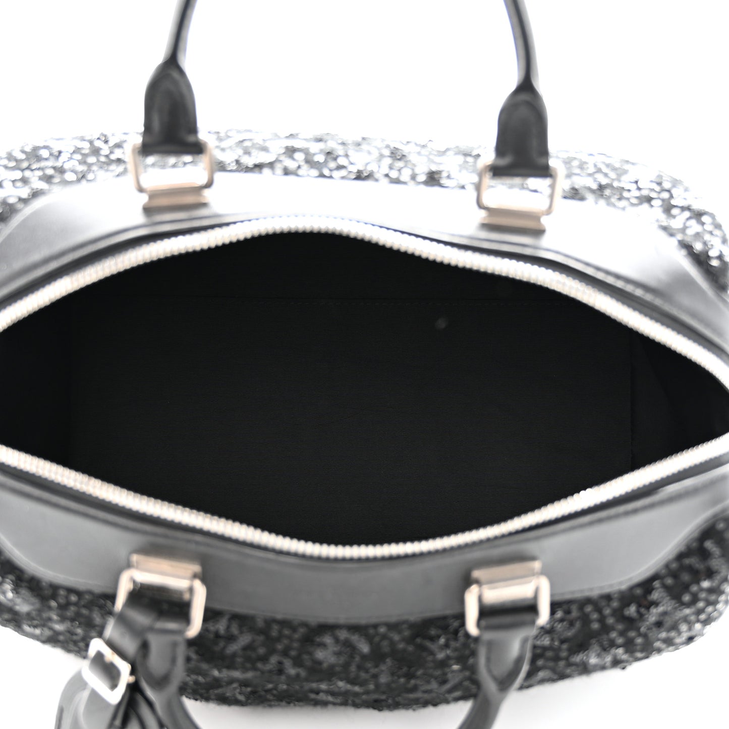 Sequin Monogram Sunshine Express Speedy Black