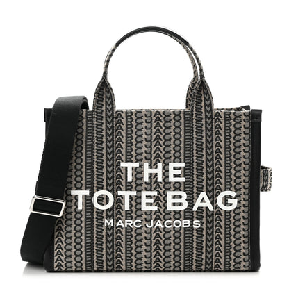 Marc Jacobs Cotton Jacquard Monogram Medium The Traveler Tote Bag Beige Multicolor 1 of 12