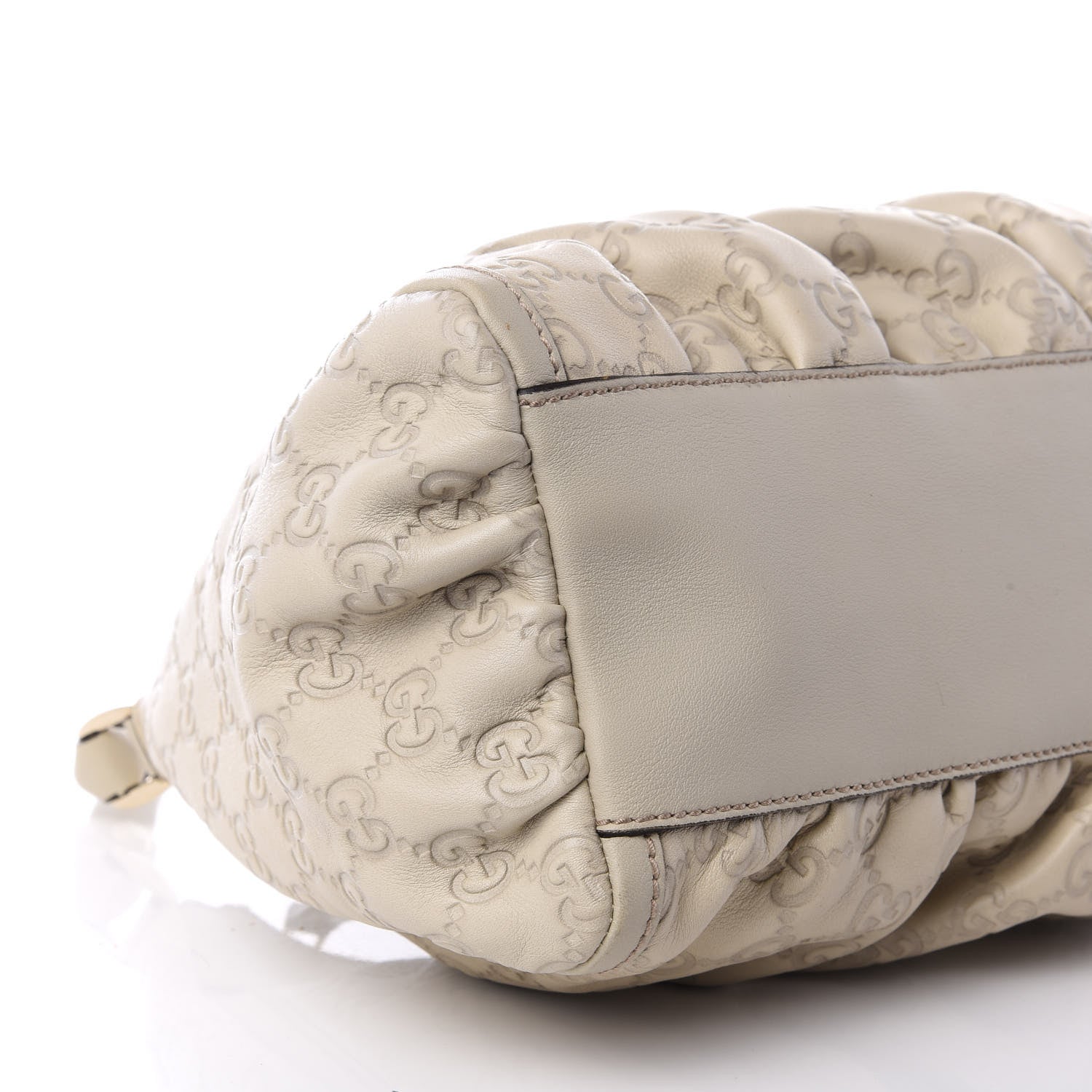 Gucci Guccissima Medium D Gold Hobo Off White 5 of 8
