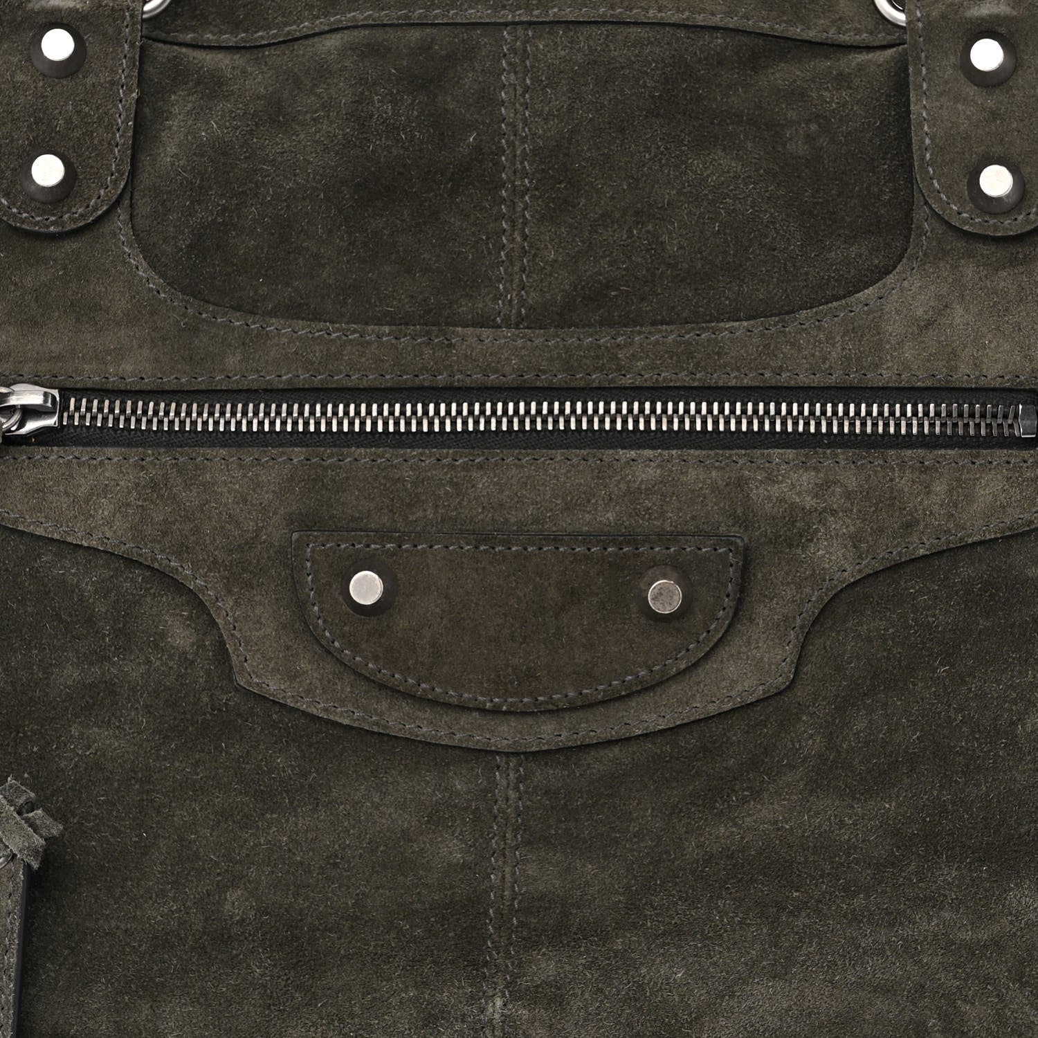 Balenciaga Baby Daim Suede Classic Hardware Work Olive 8 of 11