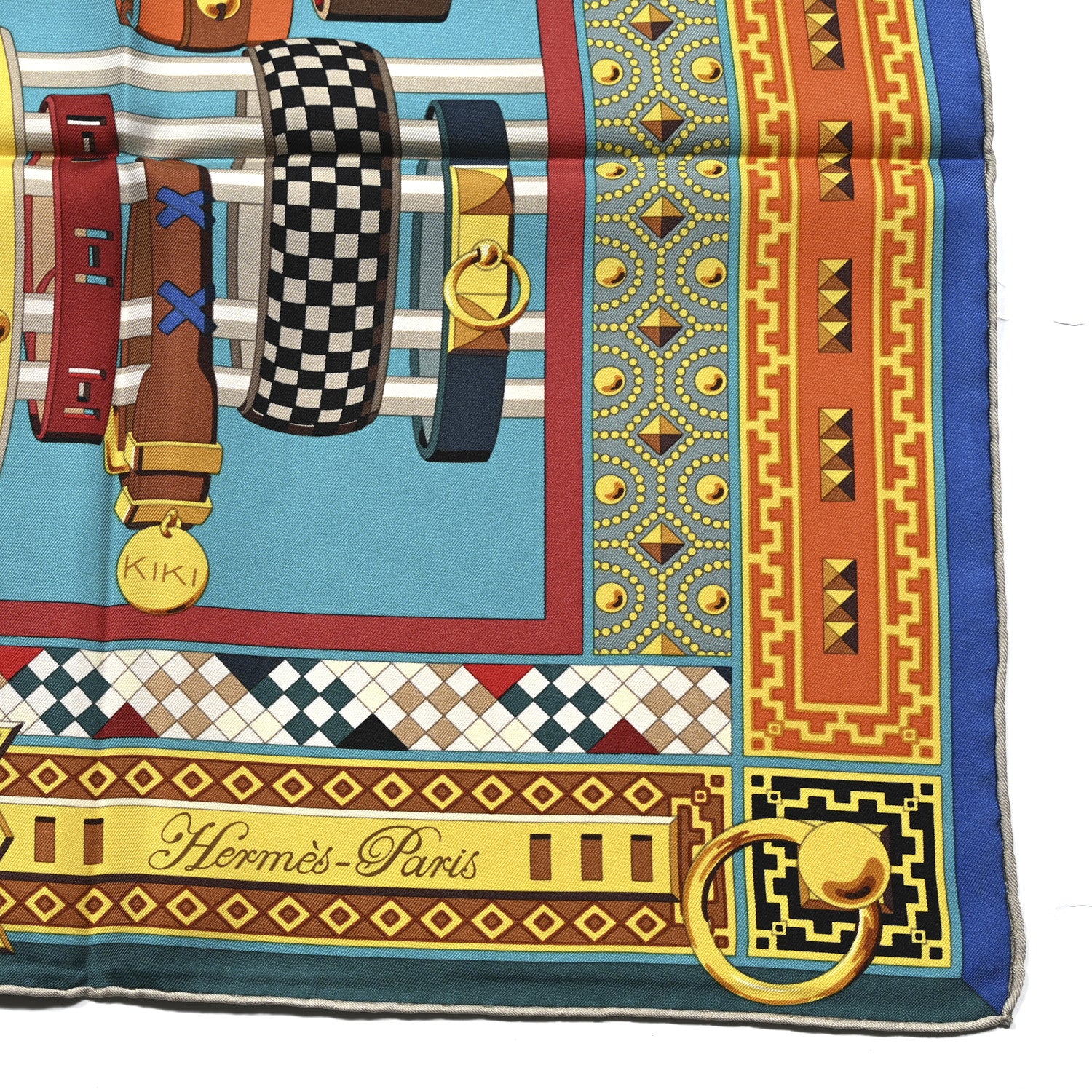 Hermes Silk Colliers de Chiens Scarf 90 2 of 5