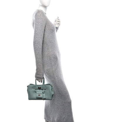 Balenciaga Smooth Calfskin Mini Bel Air Carry All Bag Mineral Green 2 of 9