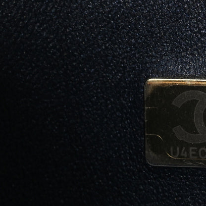 Chanel Metallic Lambskin Quilted Small Double Flap Blue 6 of 9