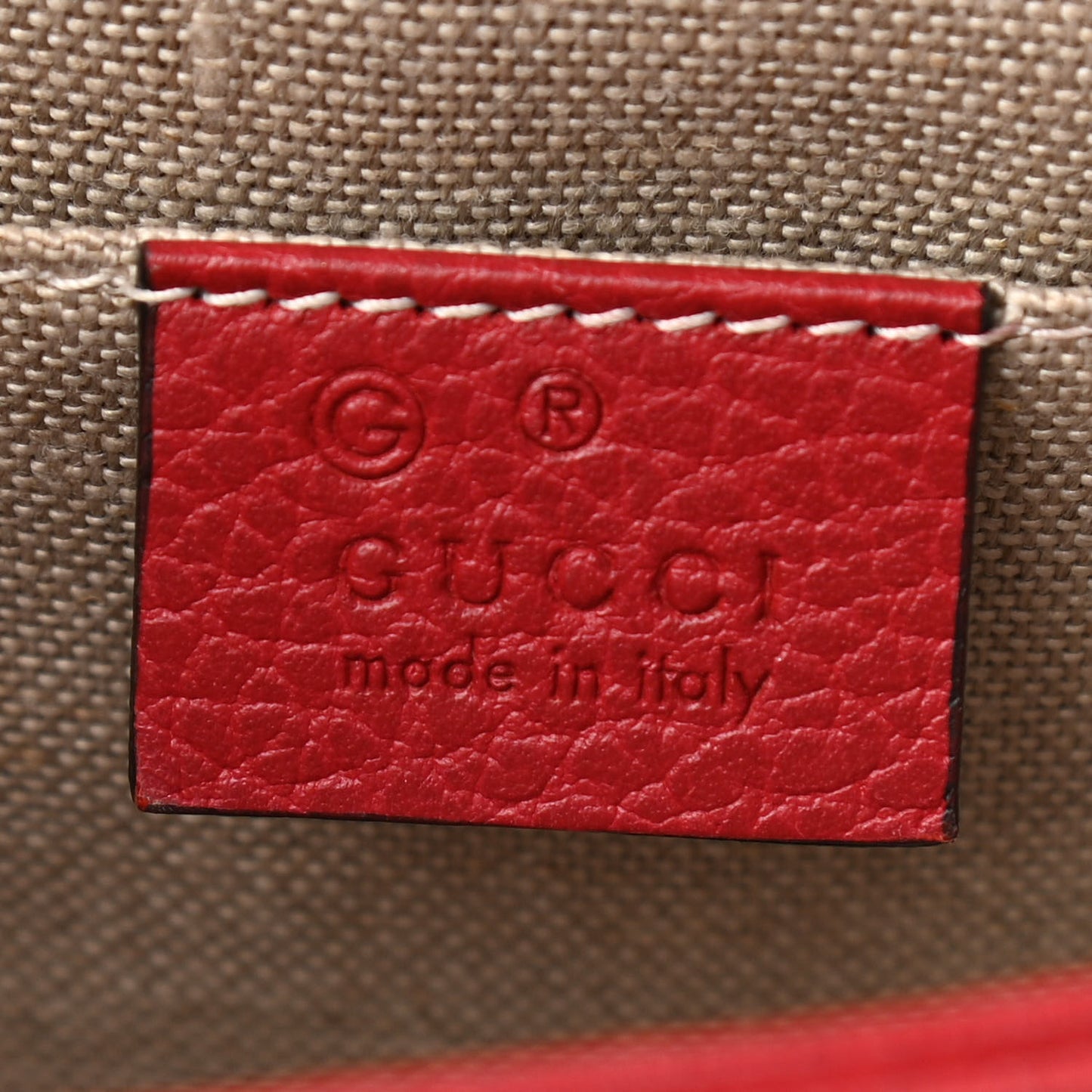 Dollar Calfskin Small Interlocking G Shoulder Bag Red