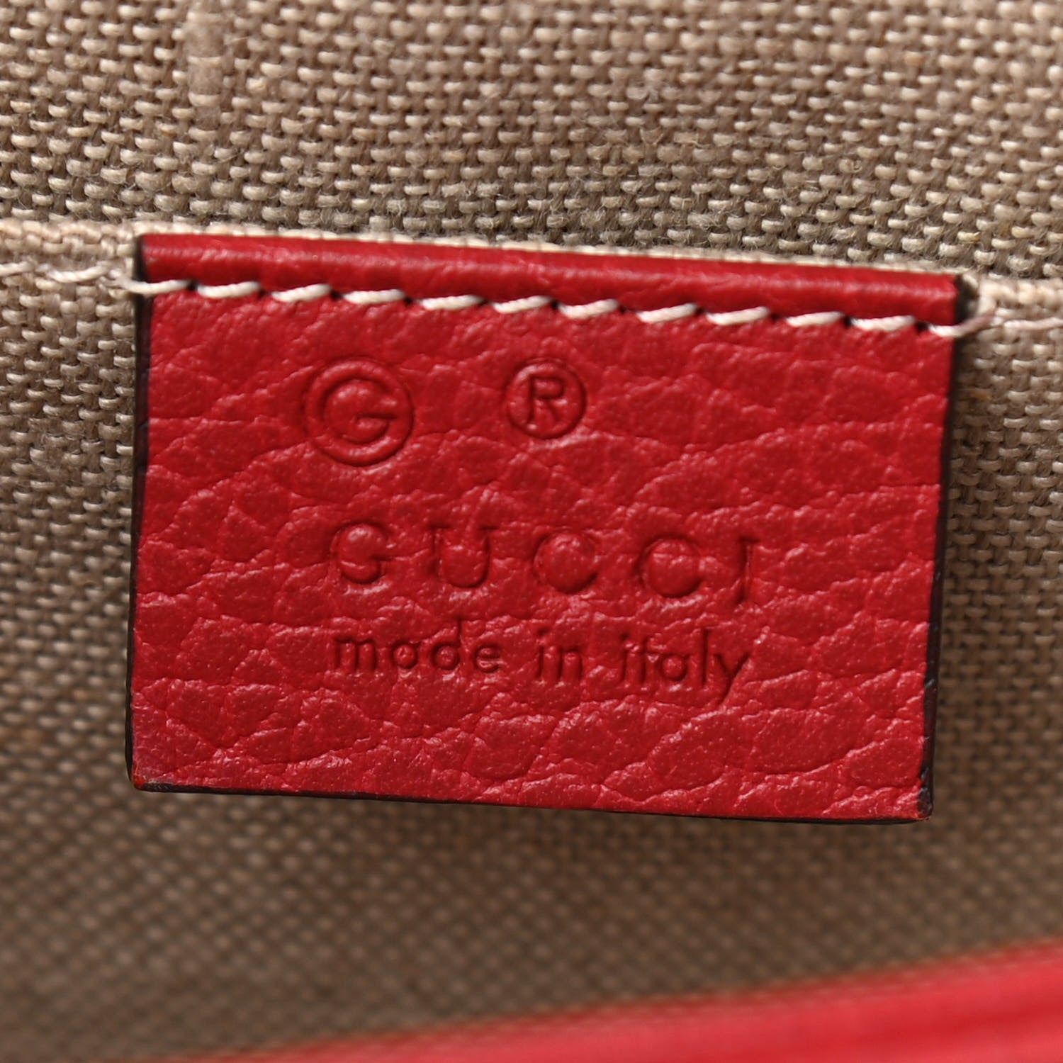 Gucci Dollar Calfskin Small Interlocking G Shoulder Bag Red 6 of 13