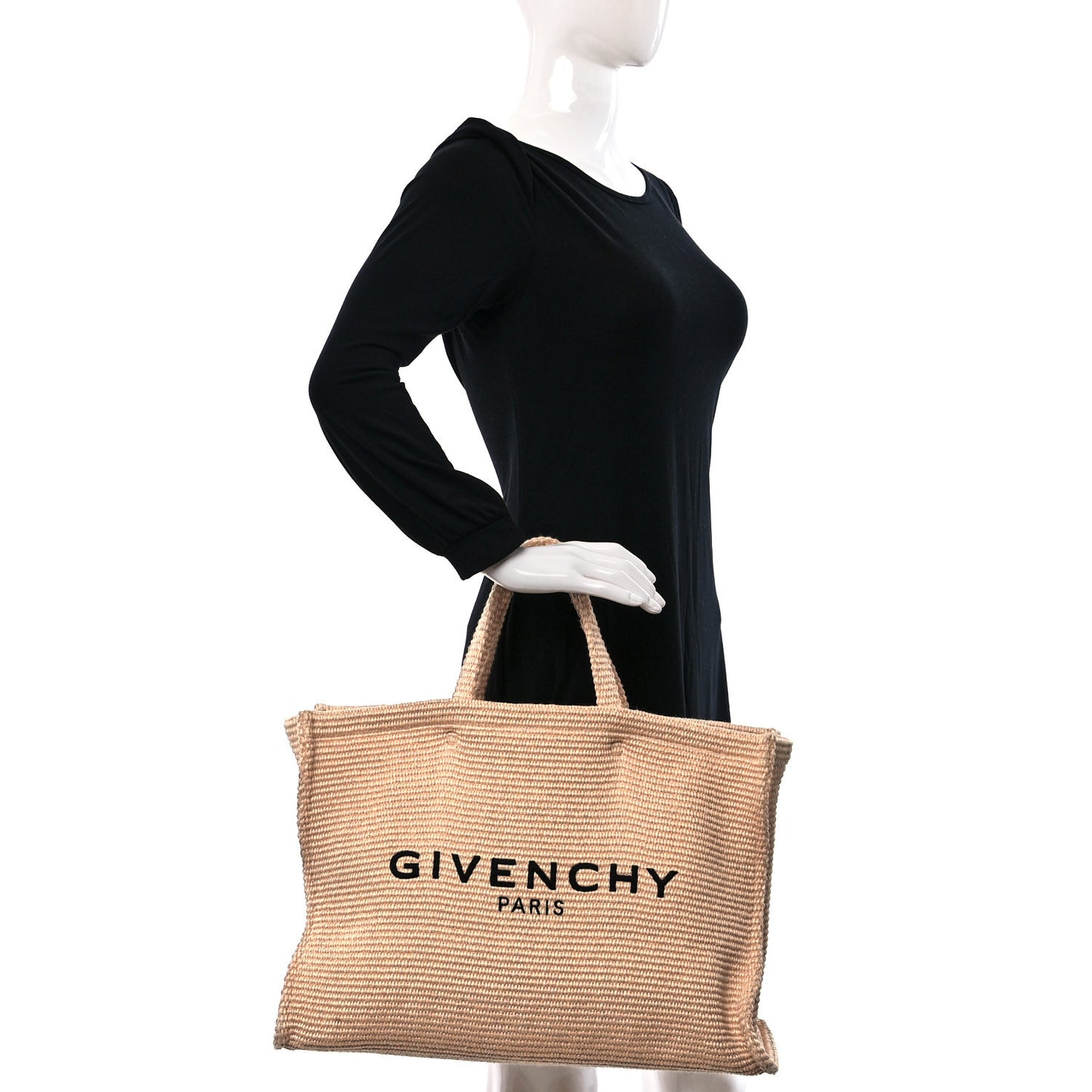 Raffia Large G Shopping Tote Natural