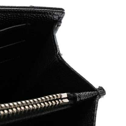Saint Laurent Grain De Poudre Matelasse Chevron Monogram Chain Wallet Black 13 of 16
