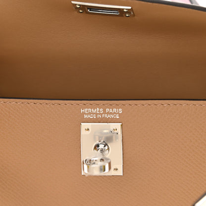 Hermes Epsom Mini Kelly Sellier 20 Chai Mauve Sylvestre Lime 6 of 9
