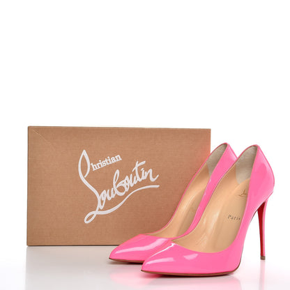 Christian Louboutin Patent Pigalle Follies 100 Pumps 38 Shocking Pink 8 of 8