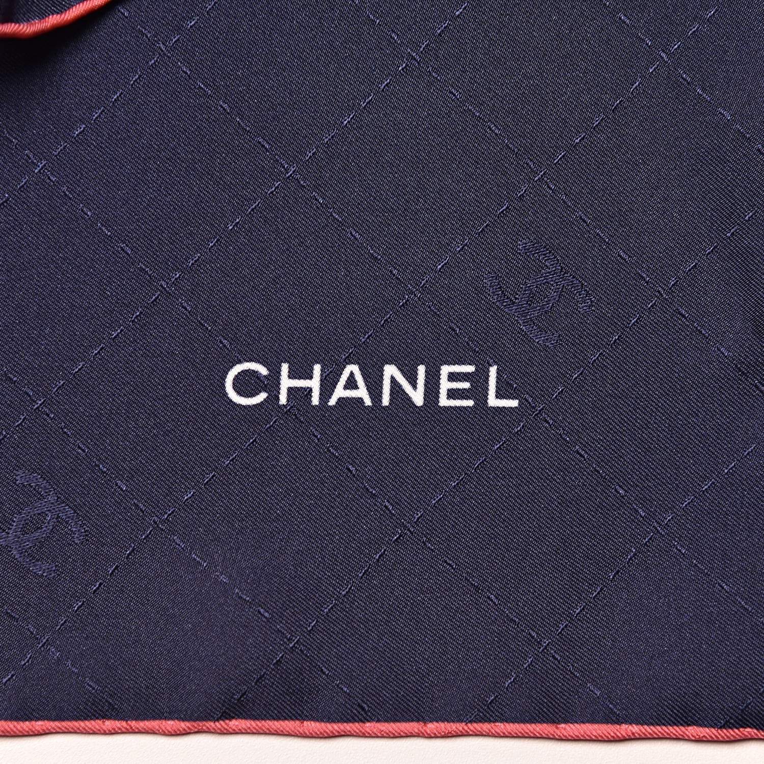 Chanel Silk Splash CC Scarf Navy Blue 2 of 4