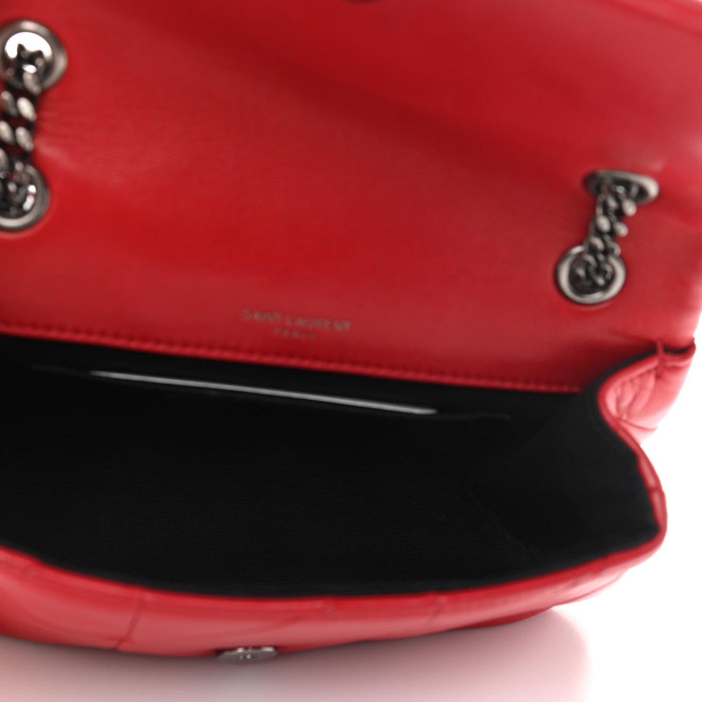 Lambskin Patchwork Monogram Small Jamie Red