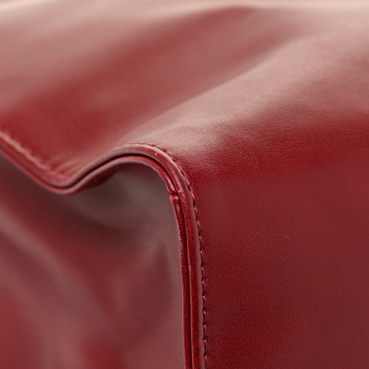 Vegan Leather Medium Shopping Bag Oxblood