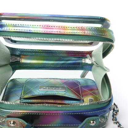 Chanel PVC Patent Calfskin Patent Lambskin Small CC Vanity Case Green 5 of 11