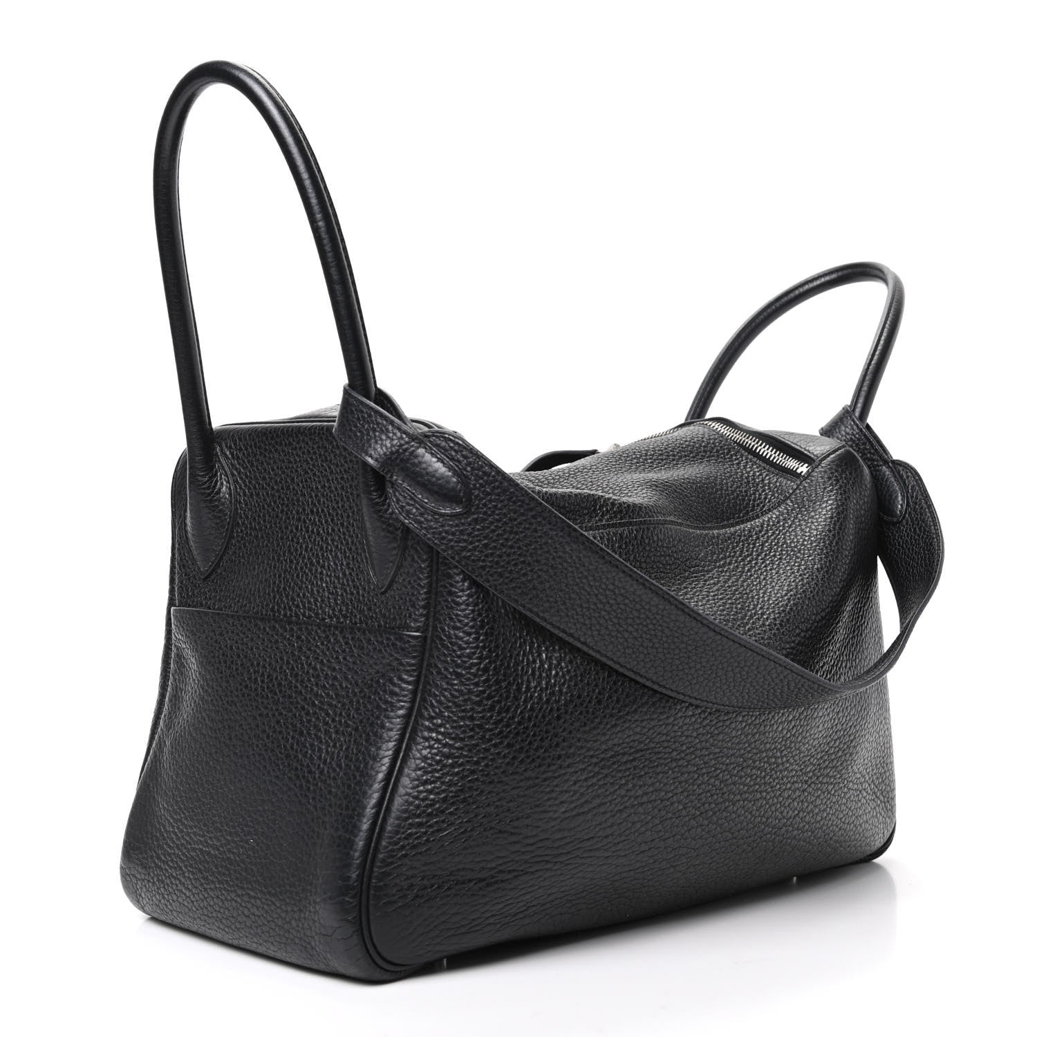 Hermes Taurillon Clemence Lindy 34 Black 3 of 9