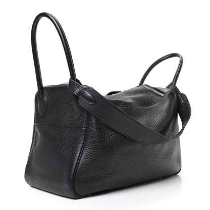 Hermes Taurillon Clemence Lindy 34 Black 3 of 9