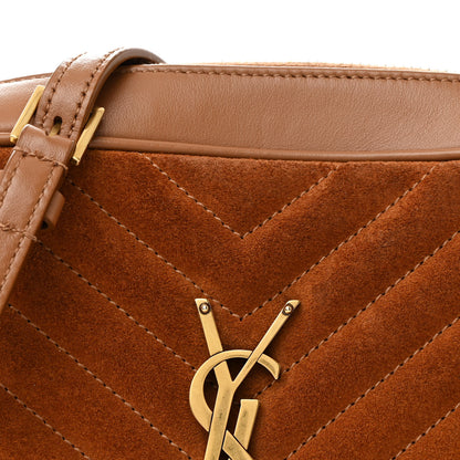 Saint Laurent Suede Matelasse Monogram Lou Camera Bag Cinnamon 8 of 11