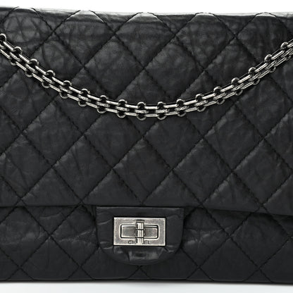 Chanel Aged Calfskin Quilted 2.55 Reissue 226 Flap Black 7 of 13