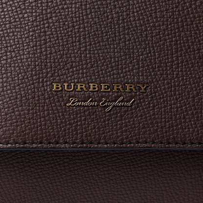 Burberry Grainy Calfskin House Check Ethan Satchel Oak Brown 9 of 13