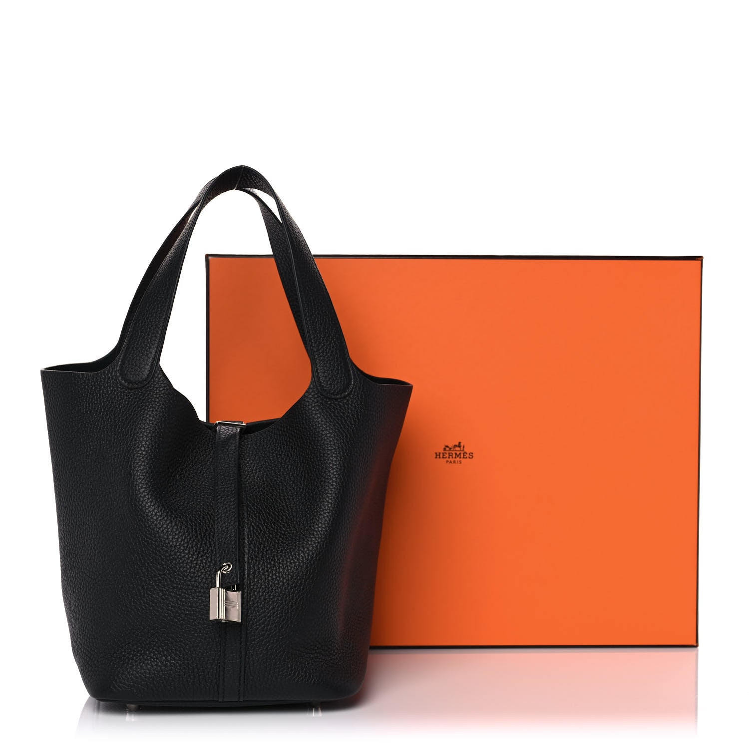 Hermes Taurillon Clemence Picotin Lock 22 MM Black 13 of 13