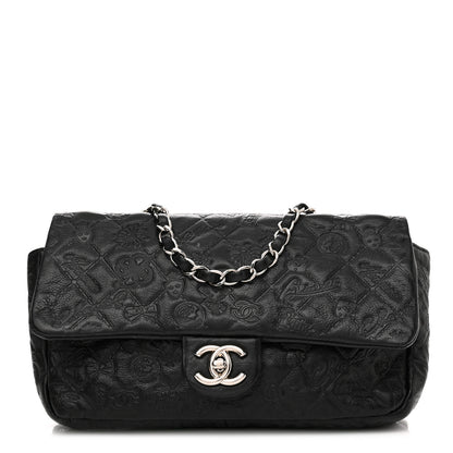 Chanel Calfskin Embossed Medium Lucky Symbols Flap Black 1 of 13