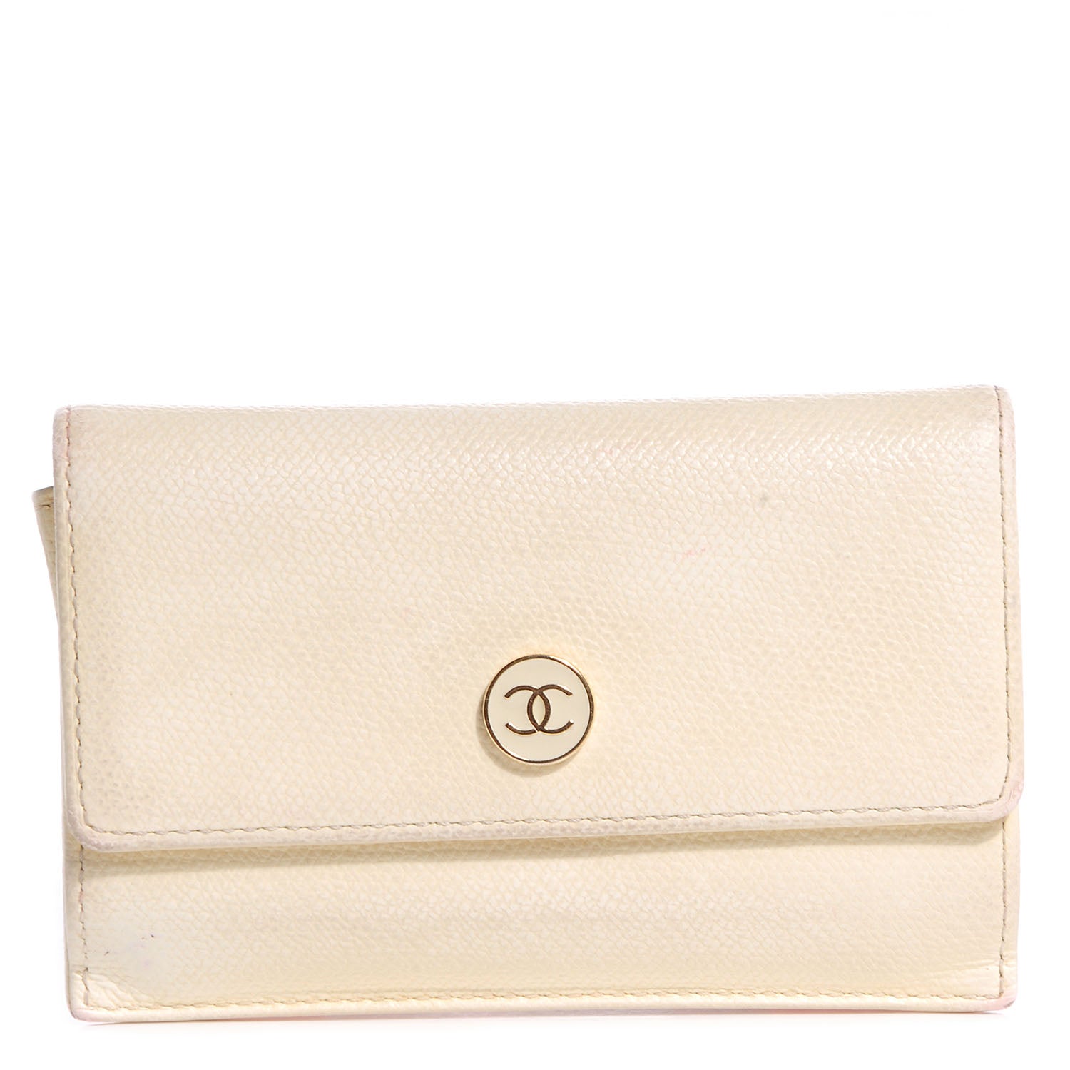 Chanel Leather CC Coin Purse Light Beige 1 of 8