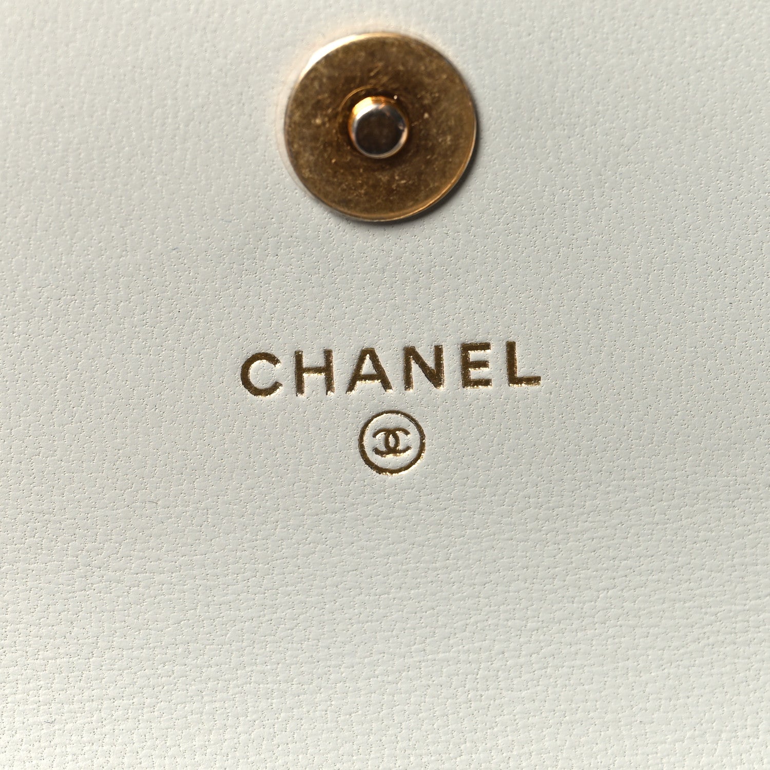 Chanel Lambskin Pearl Crush Quilted Flap Phone Holder With Chain Light Grey 6 of 11