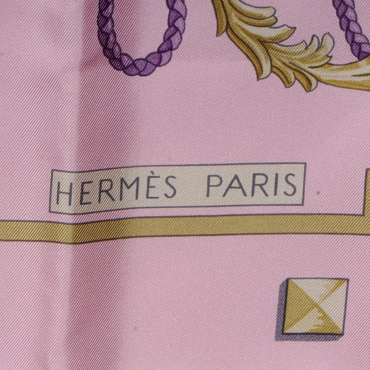 Silk Les Cles Scarf 90 Pink