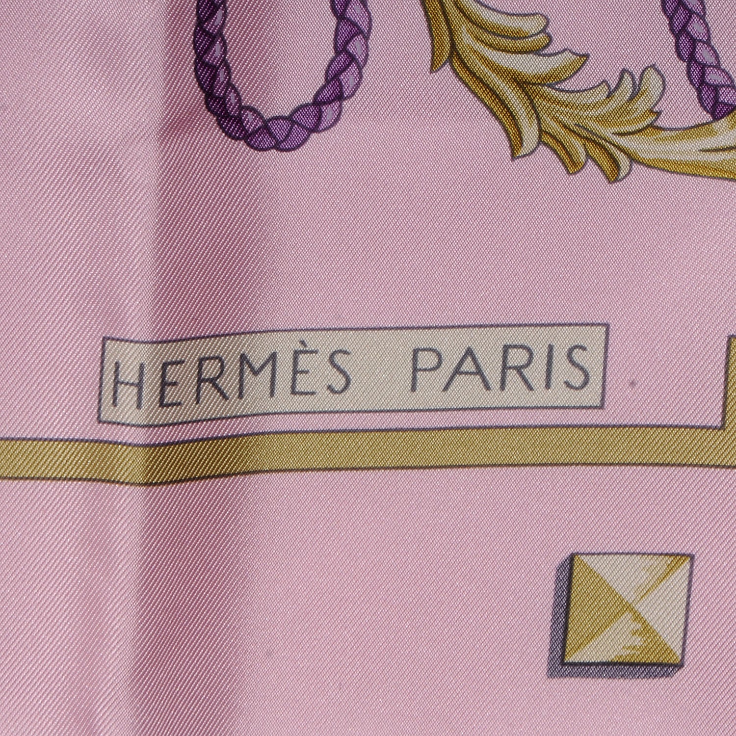 Hermes Silk Les Cles Scarf 90 Pink 3 of 5