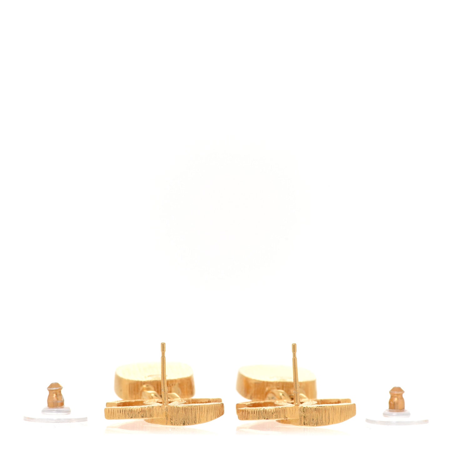 Metal Natural Stones CC Drop Earrings Gold