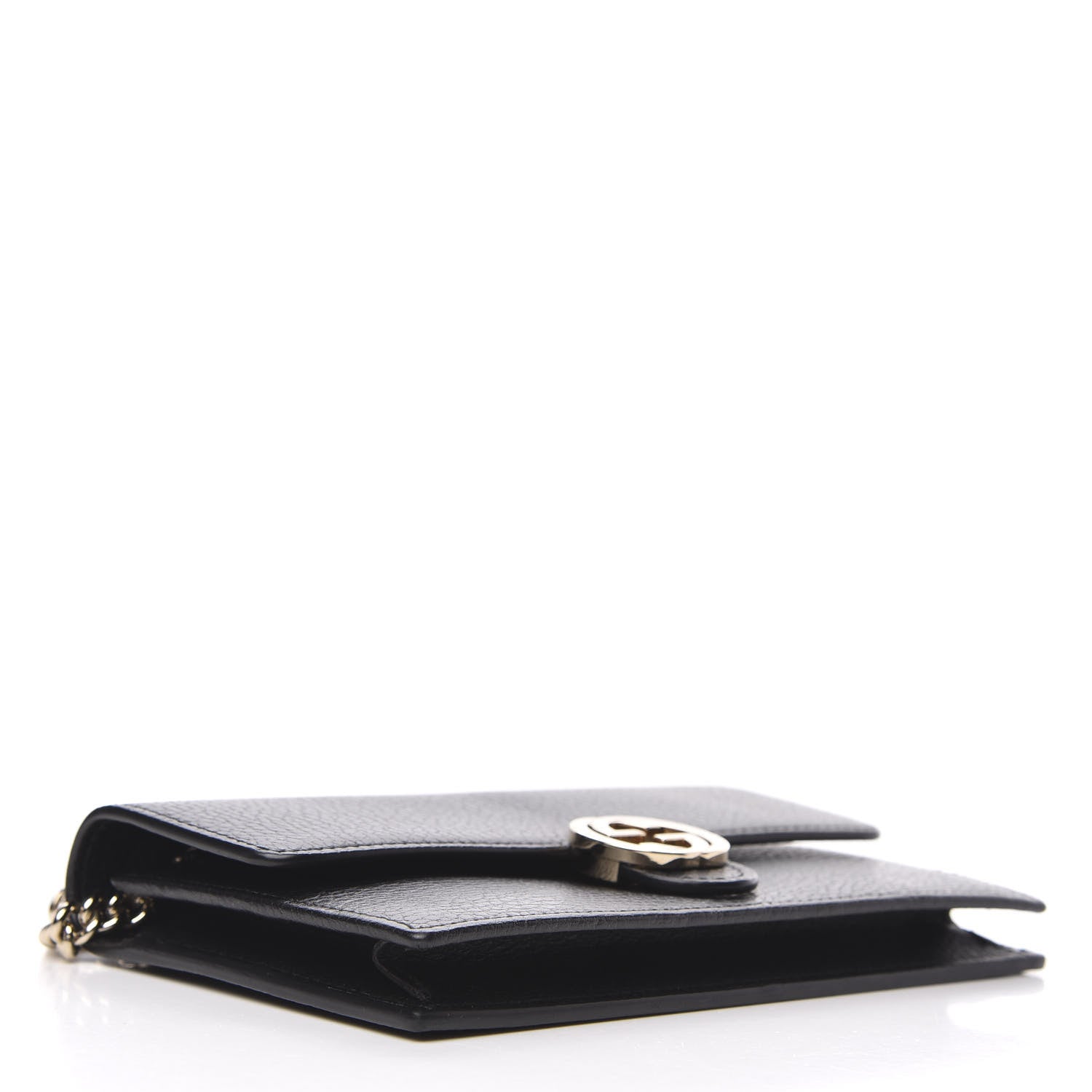 Gucci Dollar Calfskin Interlocking G Chain Wallet Black 4 of 10