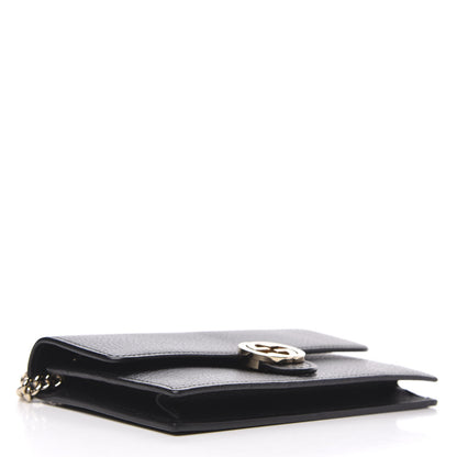 Gucci Dollar Calfskin Interlocking G Chain Wallet Black 4 of 10