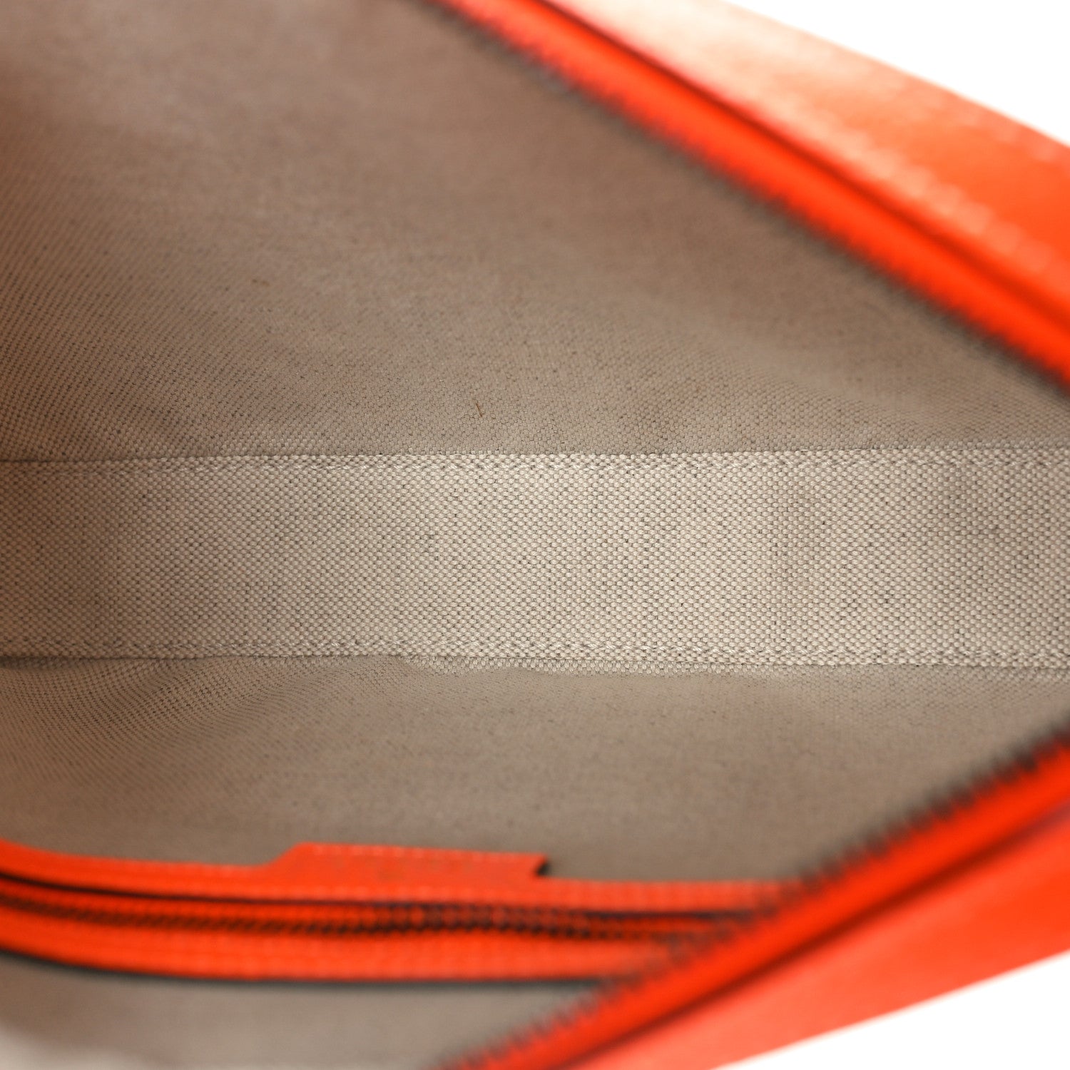 Gucci GG Supreme Monogram Textured Dollar Calfskin Web Ophidia Wristlet Shoulder Bag Beige Ebony Orange 5 of 10