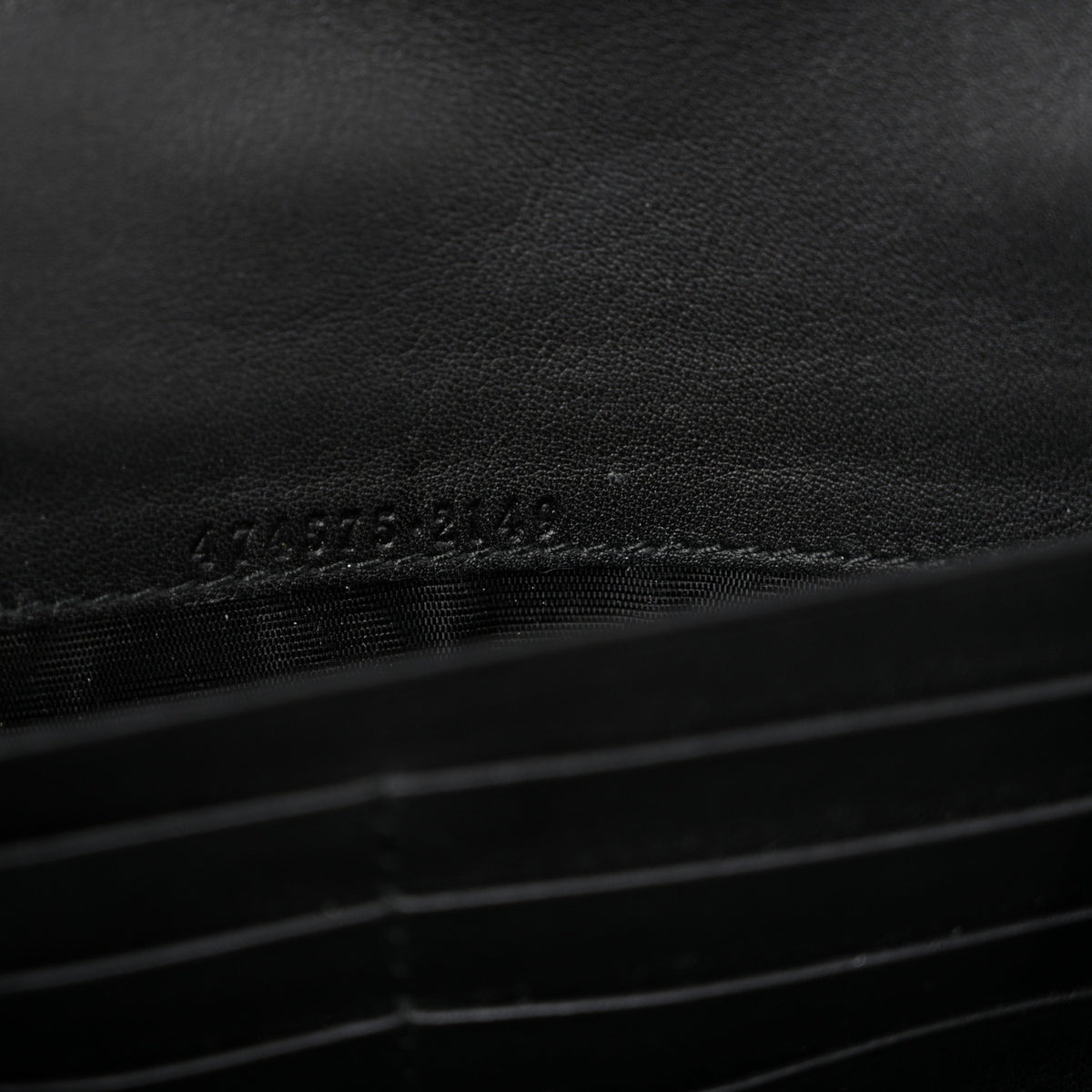 Velvet Matelasse GG Marmont Chain Wallet Black