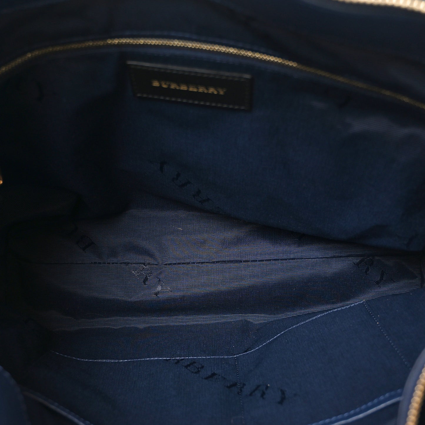 Heritage Grain Check Embossed Medium Dewsbury Tote Blue Carbon