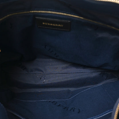 Burberry Heritage Grain Check Embossed Medium Dewsbury Tote Blue Carbon 5 of 9