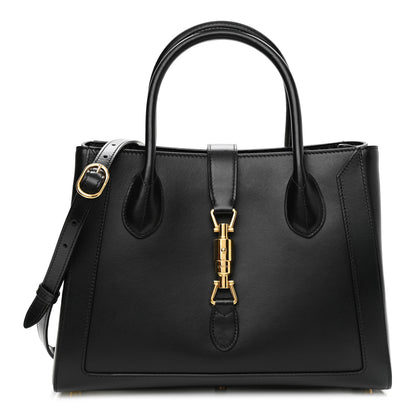 Gucci Boarded Plutone Calfskin Medium Jackie 1961 Tote Black 1 of 14