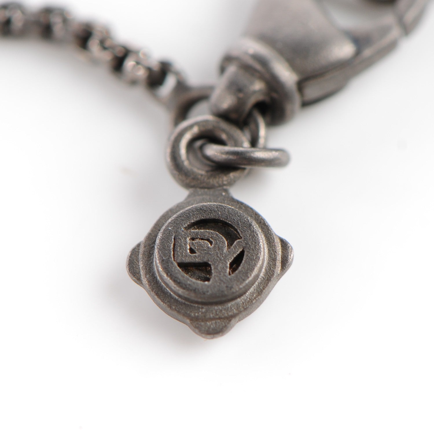 David Yurman Darkened Sterling Silver 18K Yellow Gold Black Onyx Black Diamond Chatelaine Station Necklace 6 of 6