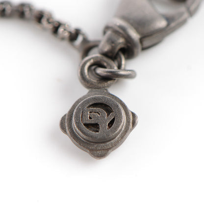 David Yurman Darkened Sterling Silver 18K Yellow Gold Black Onyx Black Diamond Chatelaine Station Necklace 6 of 6