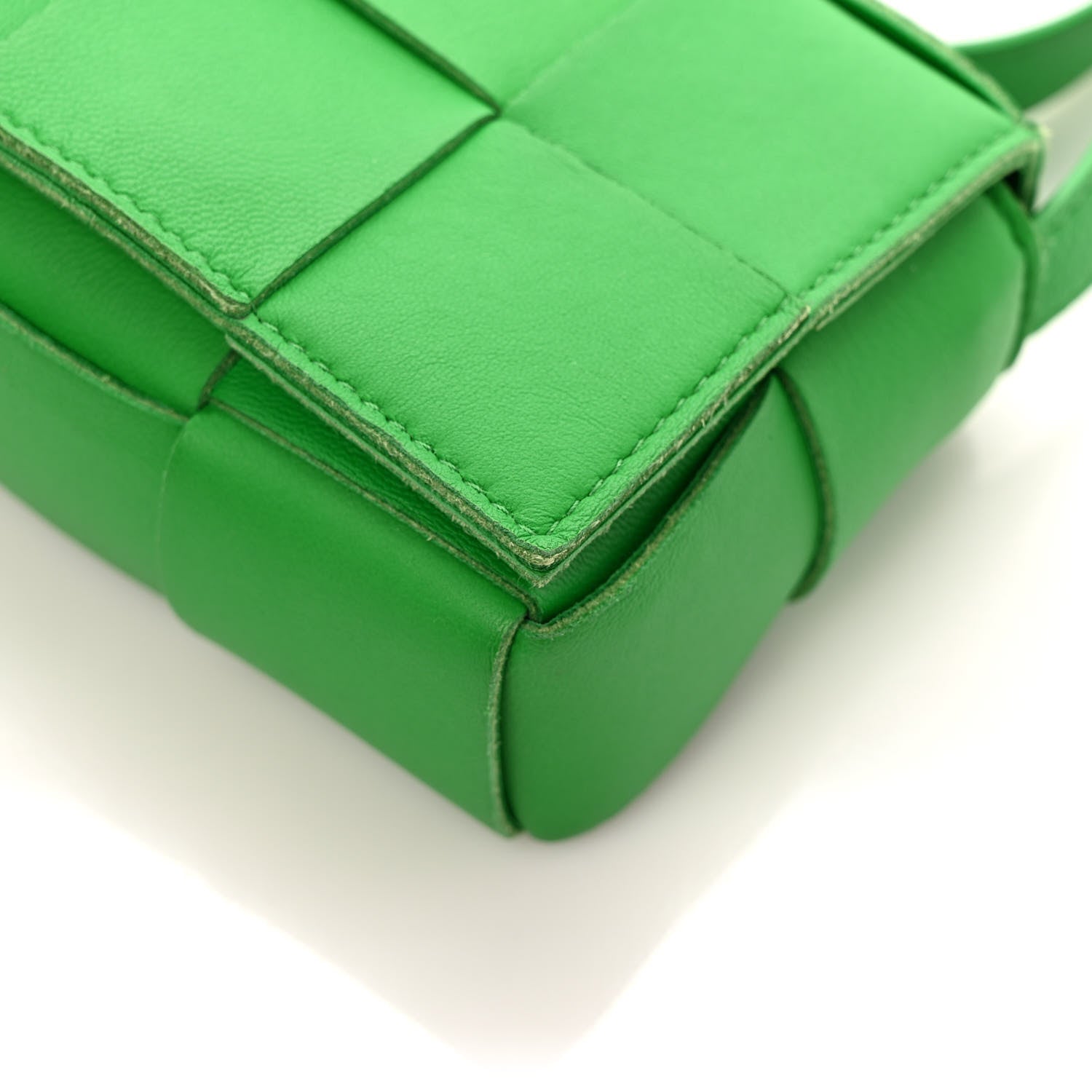 Bottega Veneta Lambskin Maxi Intrecciato Extra Mini Cassette Crossbody Bag Parakeet 10 of 10