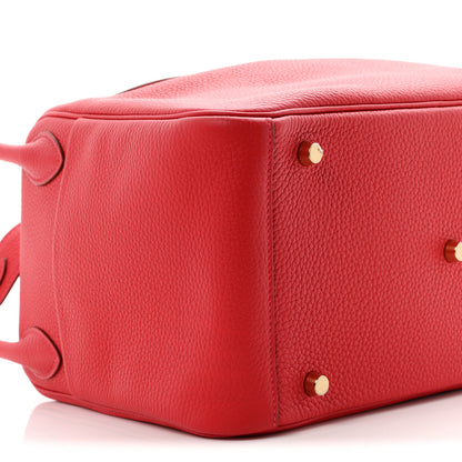 Hermes Taurillon Clemence Lindy 30 Rouge Casaque 9 of 10