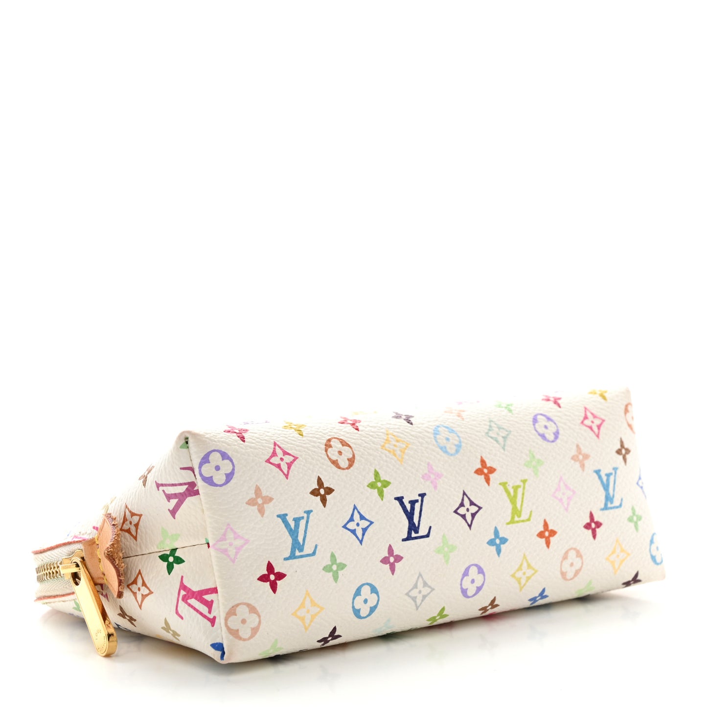 Monogram Multicolor Cosmetic Pouch White Litchi