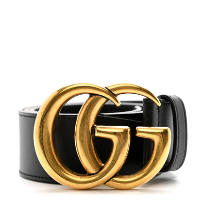 Gucci Calfskin Double G 40mm Belt 75 30 Black 1 of 7