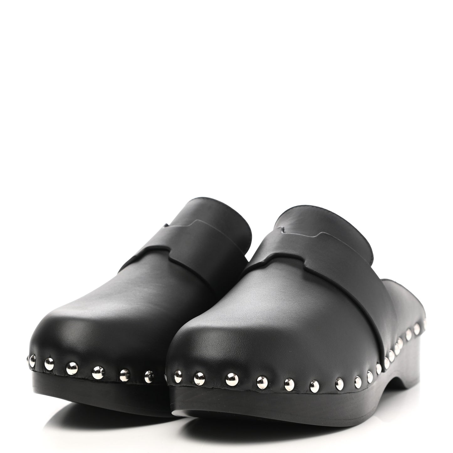 Calfskin Calya Mules 35 Black