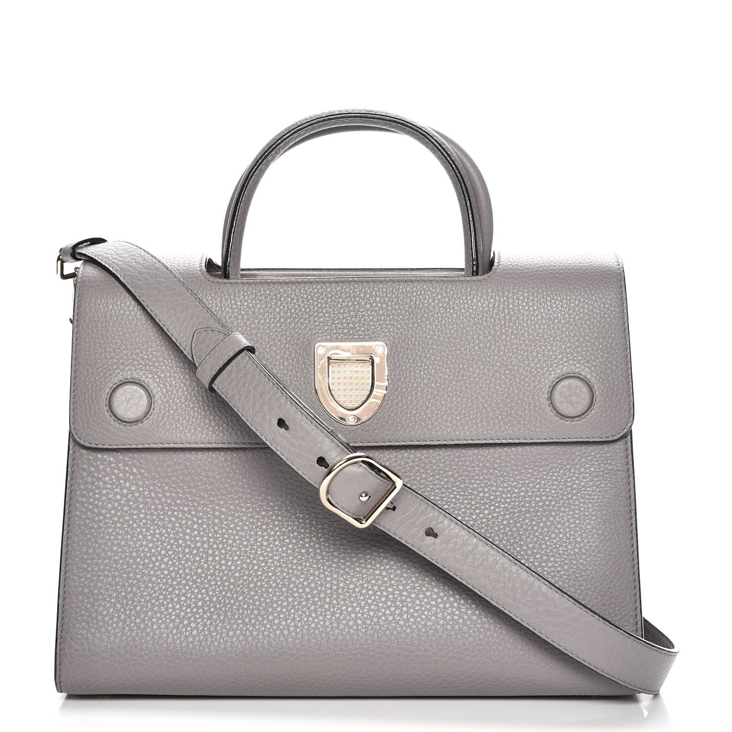 Christian Dior Bullcalf Medium Diorever Flap Meteorite Grey 1 of 9