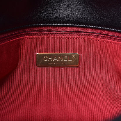 Chanel Lambskin Quilted Large 19 Flap Black 5 of 14