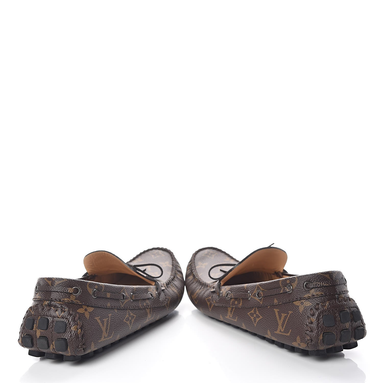 Louis Vuitton Monogram Mens Arizona Car Shoe Moccasin Loafers 9.5 Macassar 6 of 10